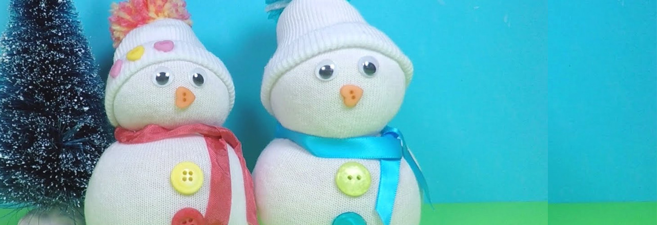 two crafted snowmen